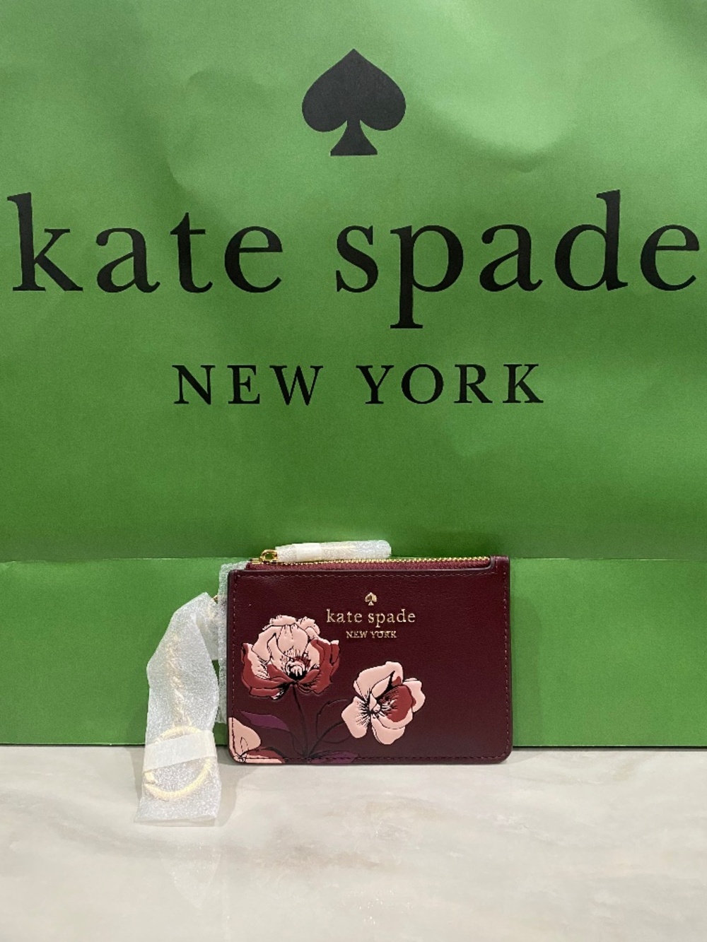 Kate Spade Floral Key Ring Card Holder NWT
